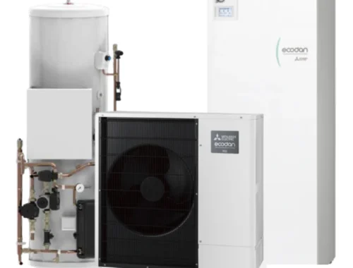 Тепловий насос повітря-вода Mitsubishi Electric Ecodan R32 2026 року для опалення та ГВП