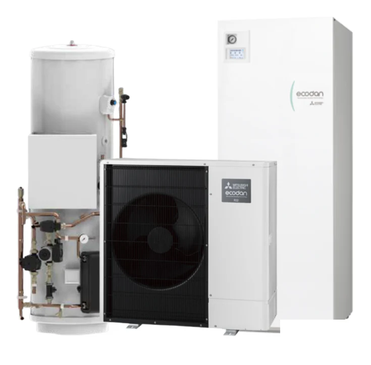 Тепловий насос повітря-вода Mitsubishi Electric Ecodan R32 2026 року для опалення та ГВП
