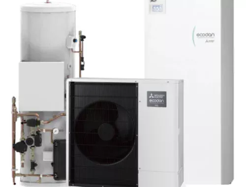 Тепловий насос повітря-вода Mitsubishi Electric Ecodan R32 2026 року для опалення та ГВП
