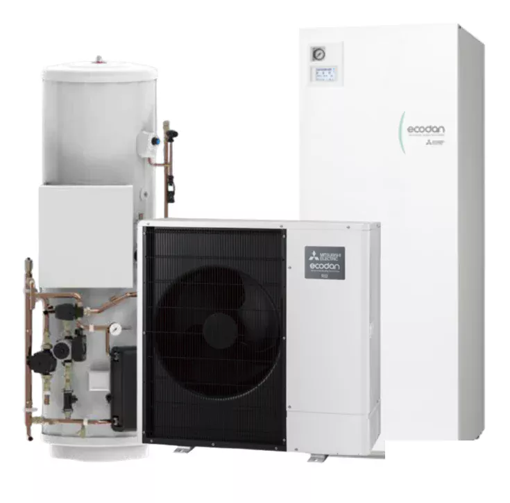 Тепловий насос повітря-вода Mitsubishi Electric Ecodan R32 2026 року для опалення та ГВП